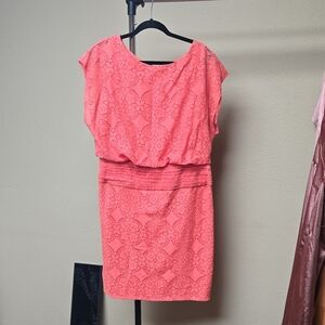 Adriana Papell Coral Knee Length Dress